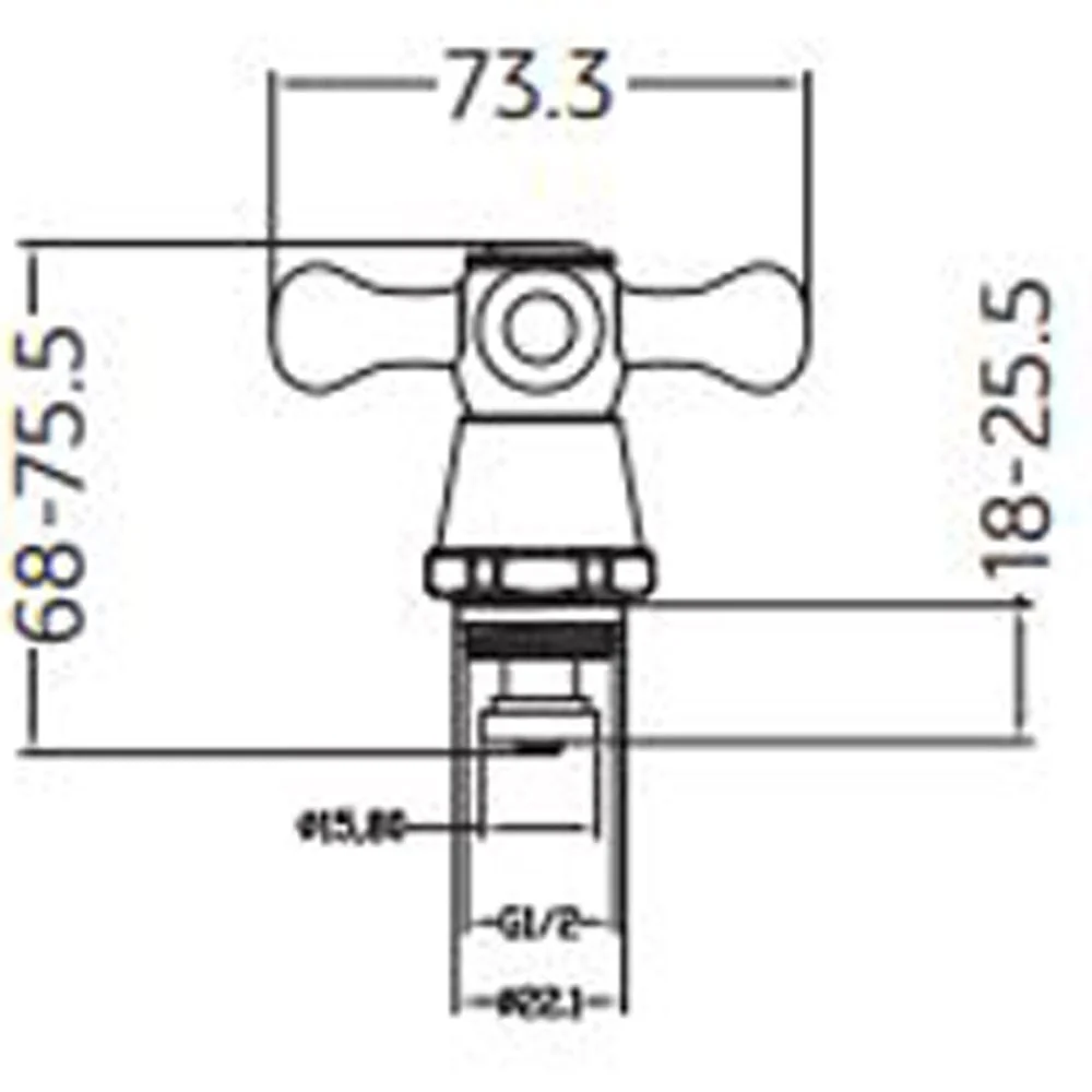Astini Plumb Essentials Chrome Cross Head Revivers TIS5032 - Image 2