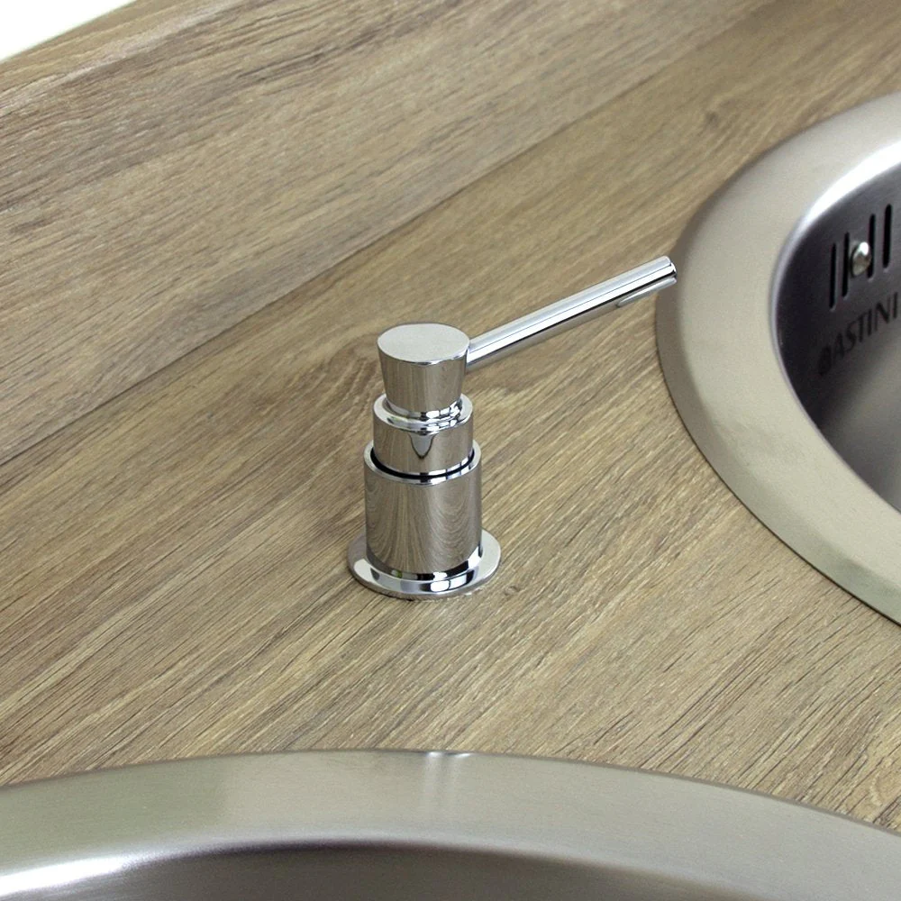 Astini Polished Chrome 270ml Integrated Kitchen Sink Soap Dispenser 202/CH - Image 3