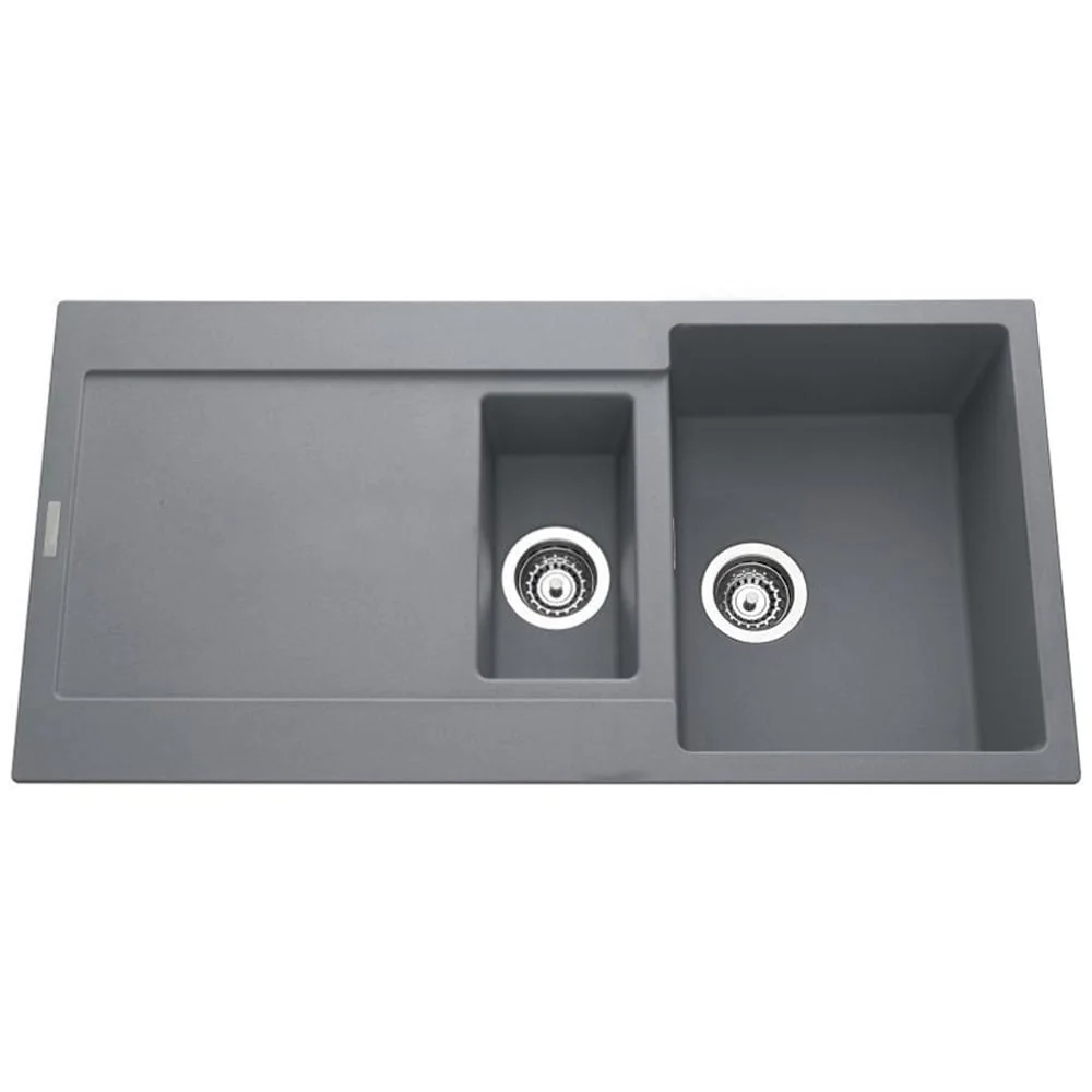 Astini Quadro 1.5 Bowl Granite Kitchen Sink & Cosmo 5E Tap Set - Image 3