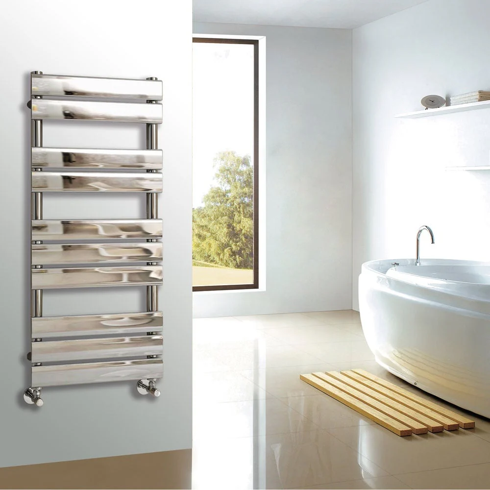 Astini Queenstown 1000x450mm Chrome 300W Designer Heated Towel Rail TIS2072 - Image 2
