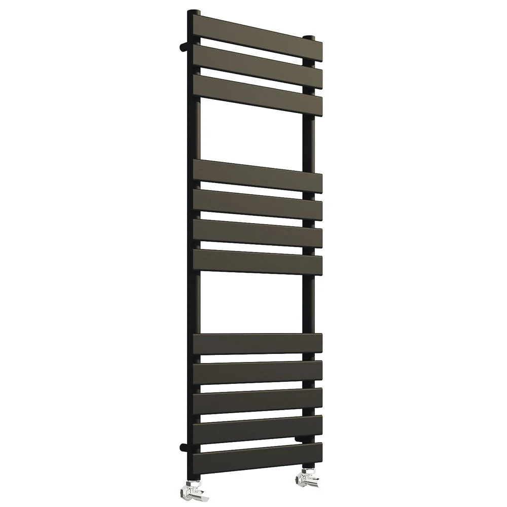 Astini Queenstown 1200x450mm Orca Black 600W Designer Radiator Heated Towel Rail TIS2133