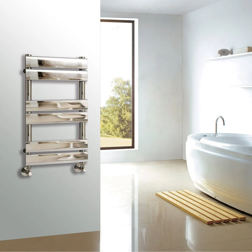 Astini Queenstown 650x400mm Chrome 150W Designer Heated Towel Rail TIS2070 - Image 2