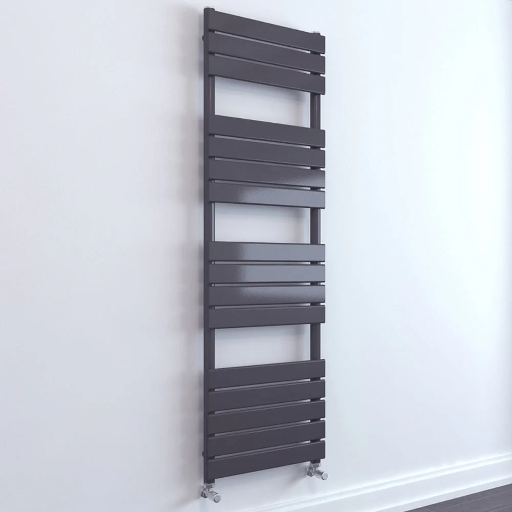 Astini Queenstown Black 1600x600mm Designer Radiator Towel Rail