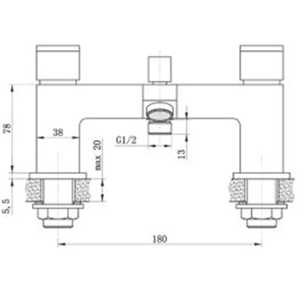Astini Raglan Modern Chrome Bathroom Bath Mixer Tap TIS5006 - Image 2