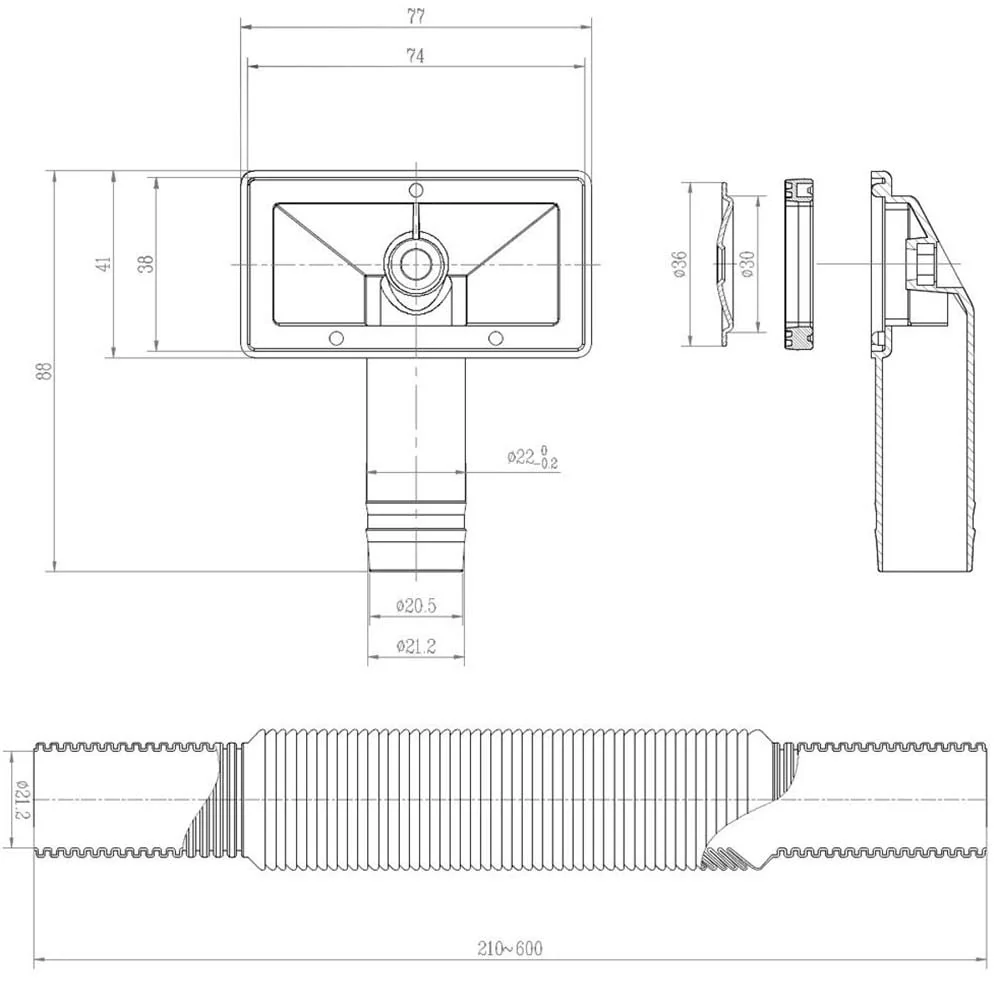 Astini RAK Rangemaster Caple Kitchen Sink Overflow Waste Kit Collection - Image 7