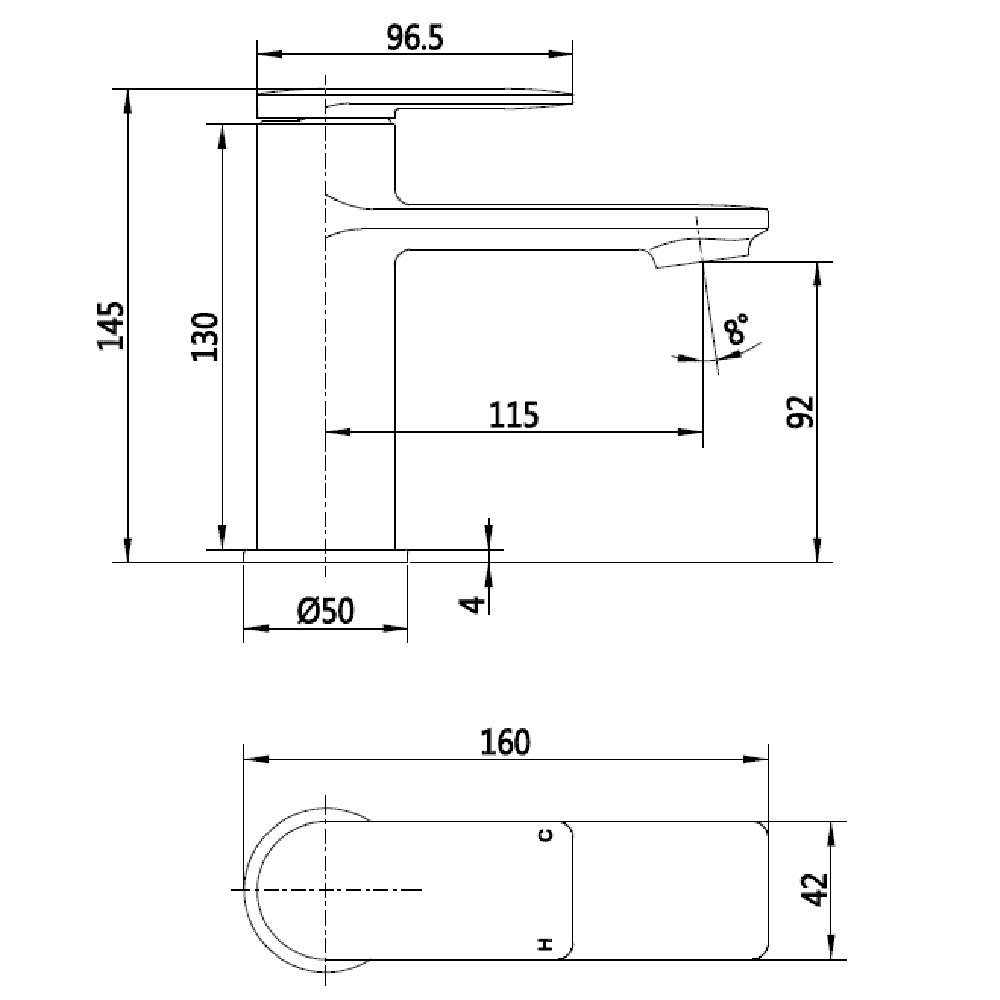 Astini Risca Chrome Mono Mixer Tap & Waste - Image 2