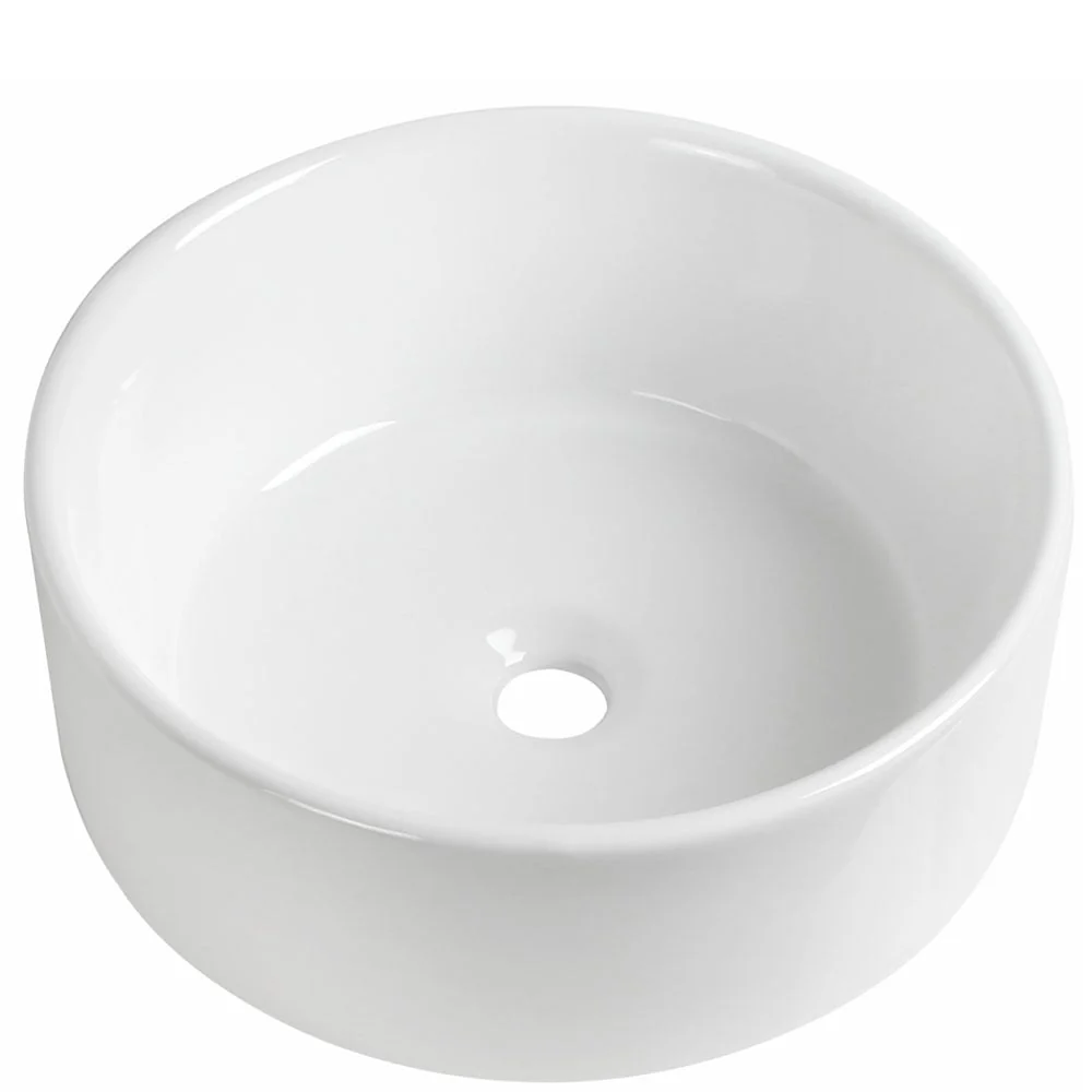 Astini Rrmini 400 Gloss White Round Countertop Basin - Image 3