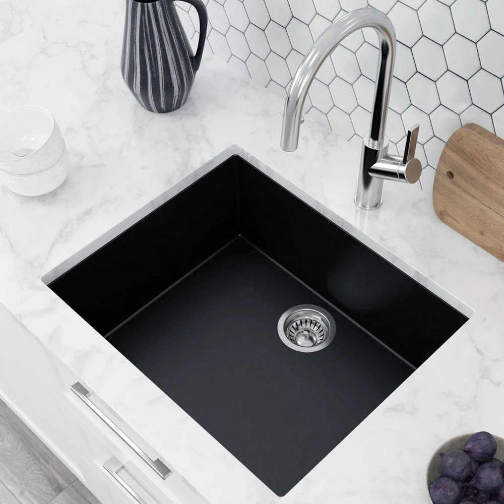 Astini Scuti 1.0 Large Bowl SMC Synthetic Inset/Undermount Kitchen Sink - Image 3