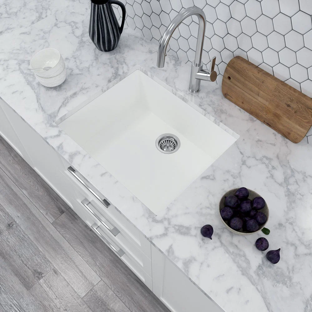 Astini Scuti 1.0 Large Bowl SMC Synthetic Inset/Undermount Kitchen Sink - Image 4