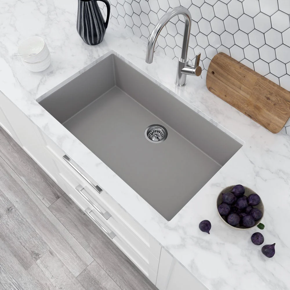 Astini Scuti 1.0 XL Bowl SMC Synthetic Inset/Undermount Kitchen Sink - Image 5