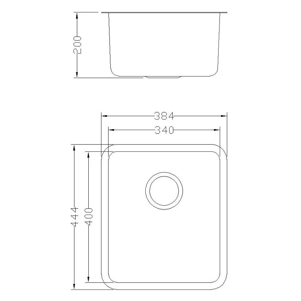 Astini Serena 1.0 Bowl Stainless Steel Undermount Kitchen Sink & Waste 4034 - Image 4