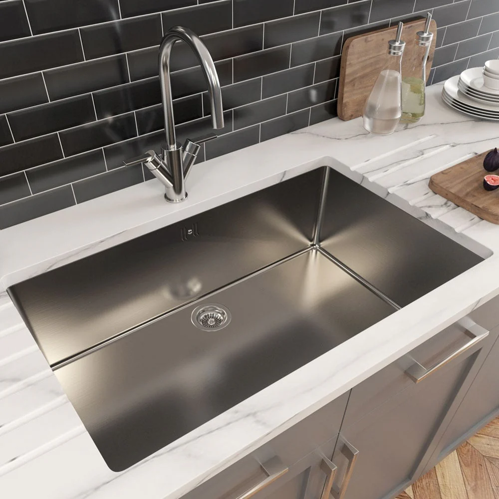 Astini Serena 1.0 Bowl Stainless Steel Undermount Kitchen Sink & Waste 7040