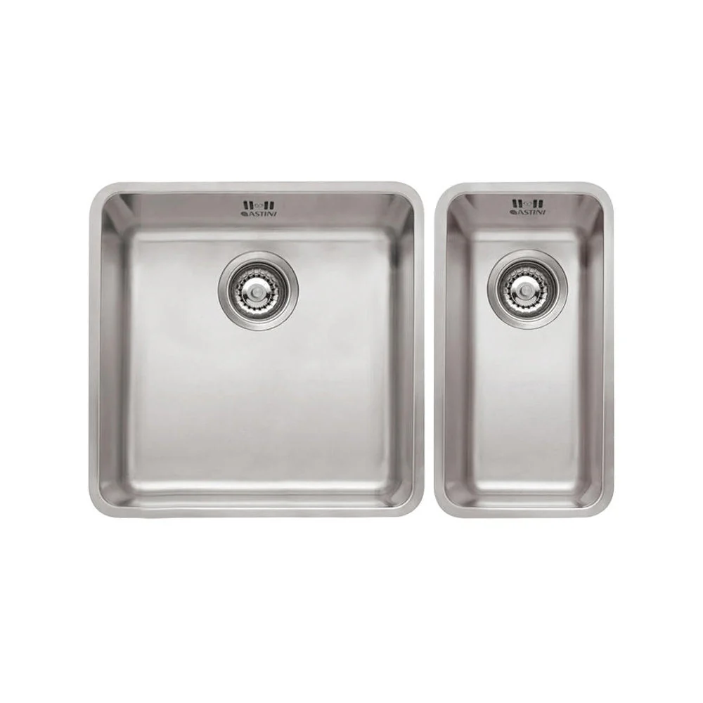 Astini Serena 1.5 Bowl Stainless Steel Undermount Kitchen Sink & Waste 4020+4040 - Image 3