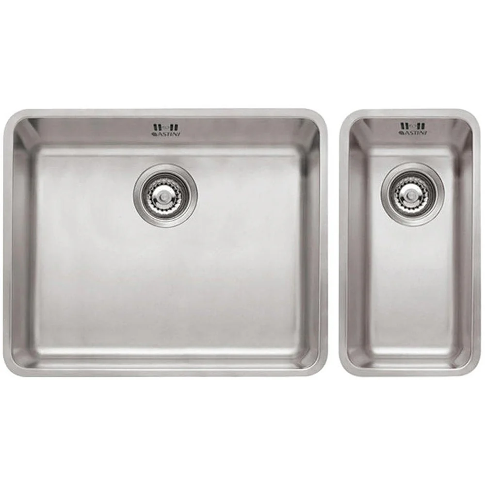 Astini Serena 1.5 Bowl Stainless Steel Undermount Kitchen Sink & Waste 4020+5040 - Image 3