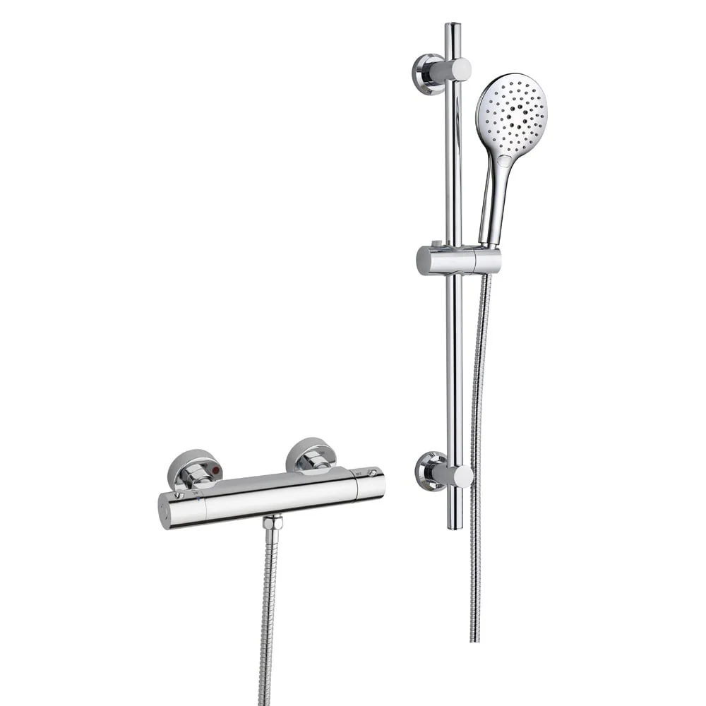 Astini Snowdon Chrome Cool Touch Bar Valve & Riser Kit