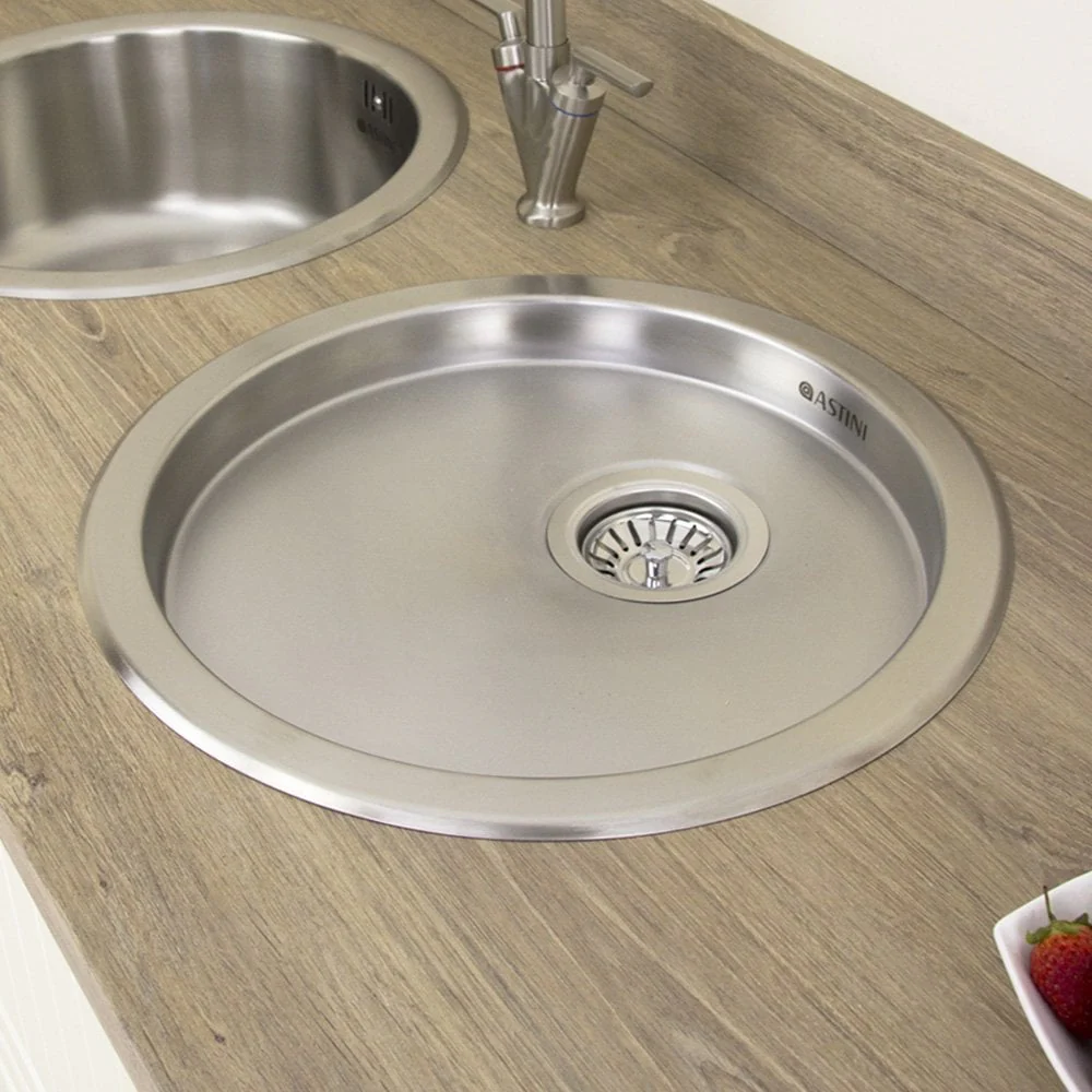 Astini Supra 1.0 Bowl Brushed Stainless Steel Kitchen Sink Drainer & Waste AS5228/SUPRA