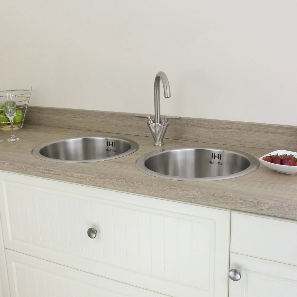 Astini Supra 2.0 Bowl Brushed Stainless Steel Kitchen Sink & Waste - Image 5