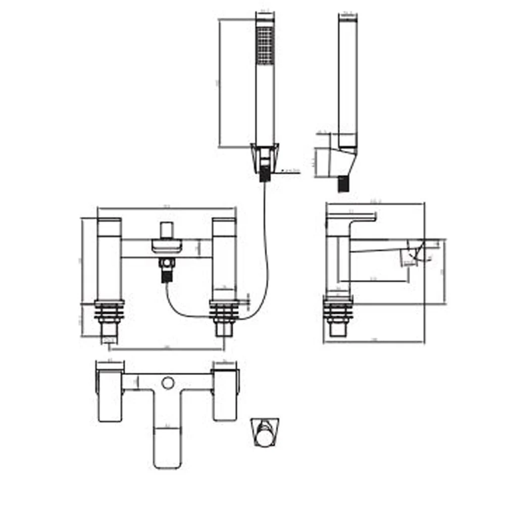 Astini Swansea Chrome Bathroom Bath Shower Mixer Tap TIS5048 - Image 2