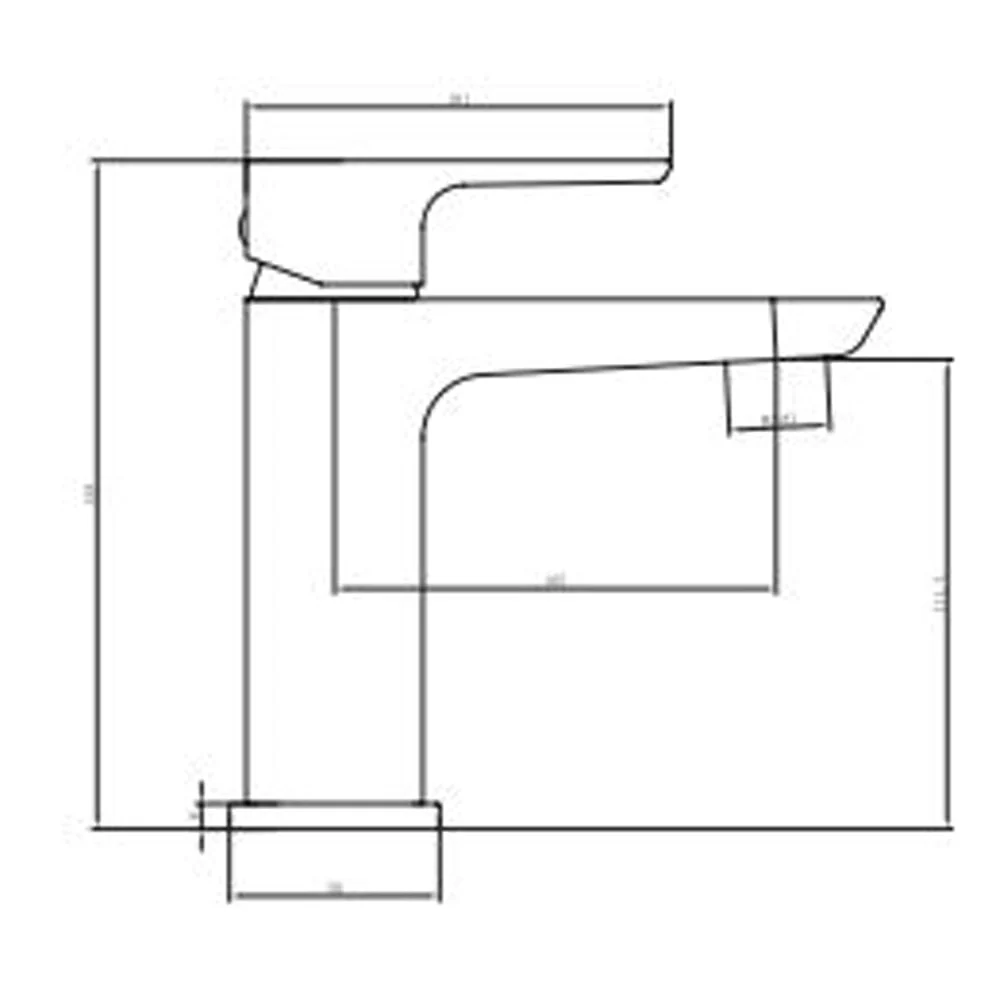 Astini Swansea Orca Black Bathroom Basin Mixer Tap & Slotted Waste TIS5072 - Image 2