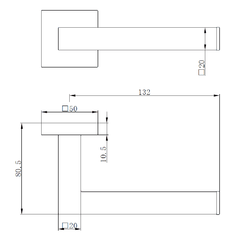 Astini Sydney Matte Black Square Toilet Roll Holder - Image 2