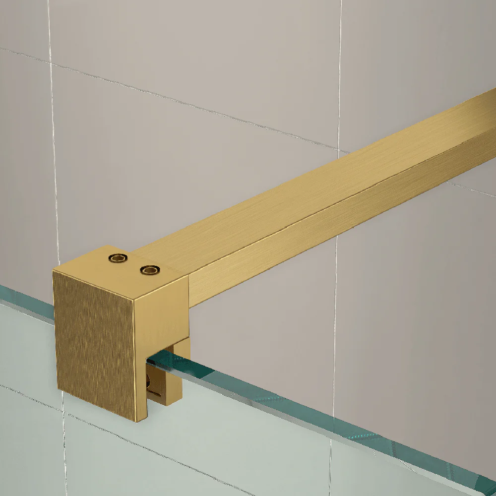 Astini T18 Brushed Brass 900x1950x8mm Wetroom Panel - Image 3