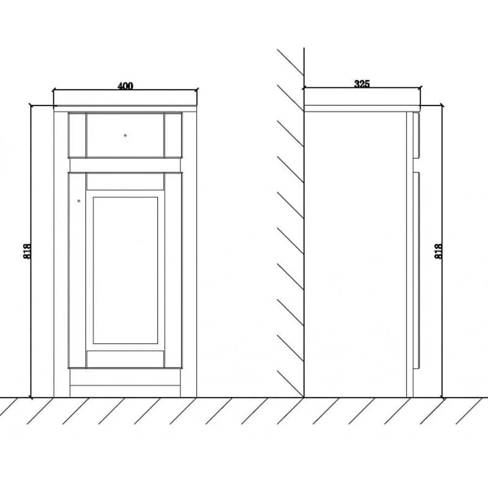 Astini Tenby Sapphire Traditional 400mm Side Cabinet - Image 2