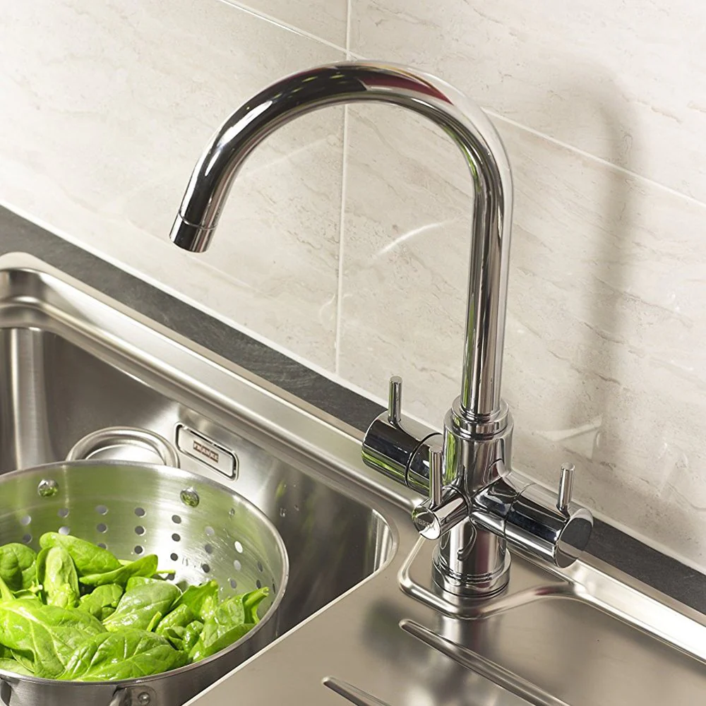 Astini Torlan Chrome 3 Way Ambient & Water Filter Kitchen Sink Mixer Tap - Image 8