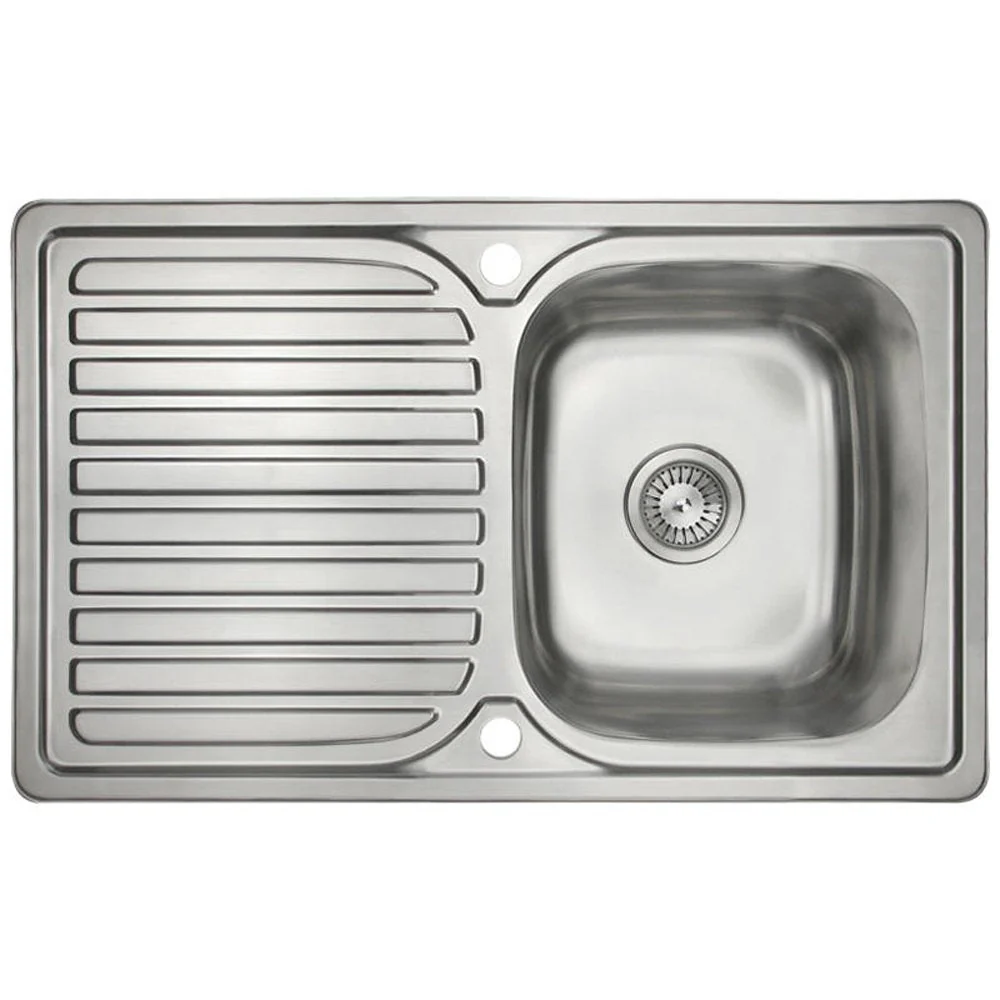 Astini Velia 1.0 Bowl Brushed Stainless Steel Kitchen Sink & Waste AS1347 - Image 2