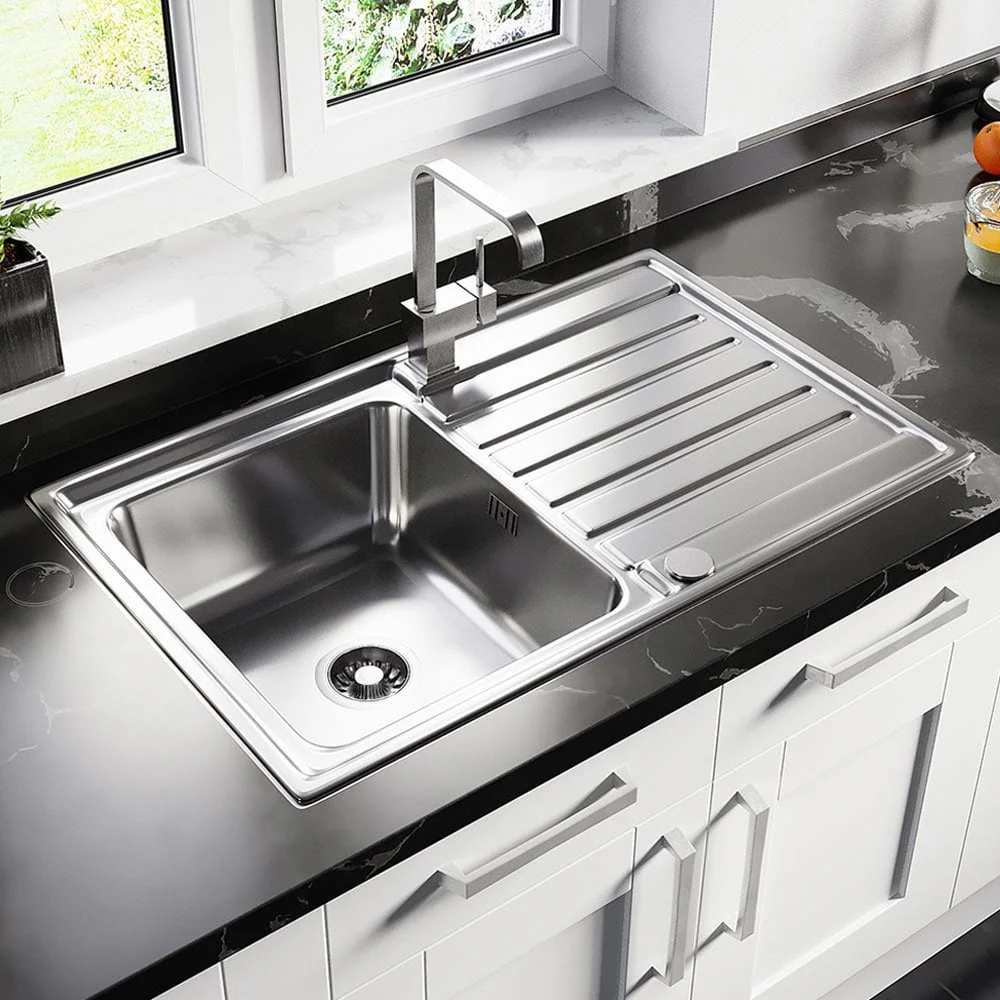 Astini Vicenza 1.0 Bowl Brushed Stainless Steel Kitchen Sink & 5EBS Tap