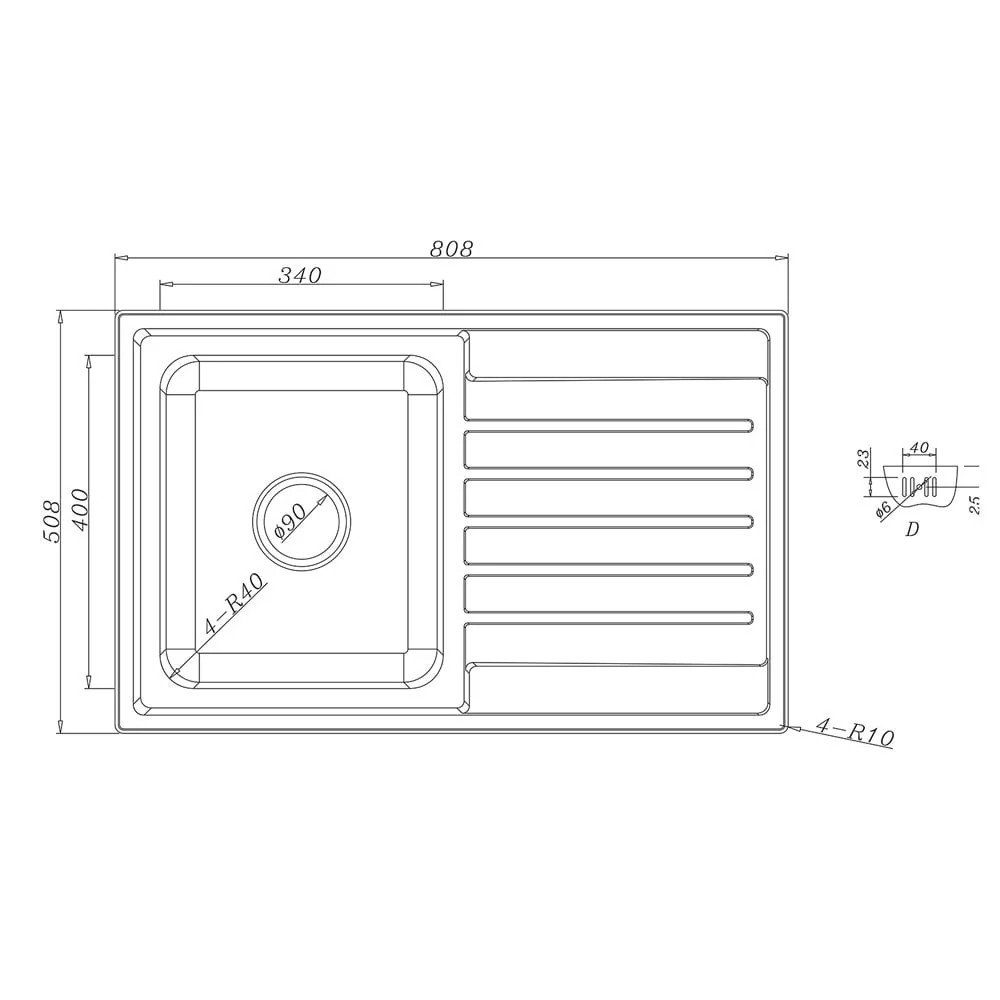 Astini Vicenza 1.0 Bowl Brushed Stainless Steel Kitchen Sink & Waste AS5347 - Image 4