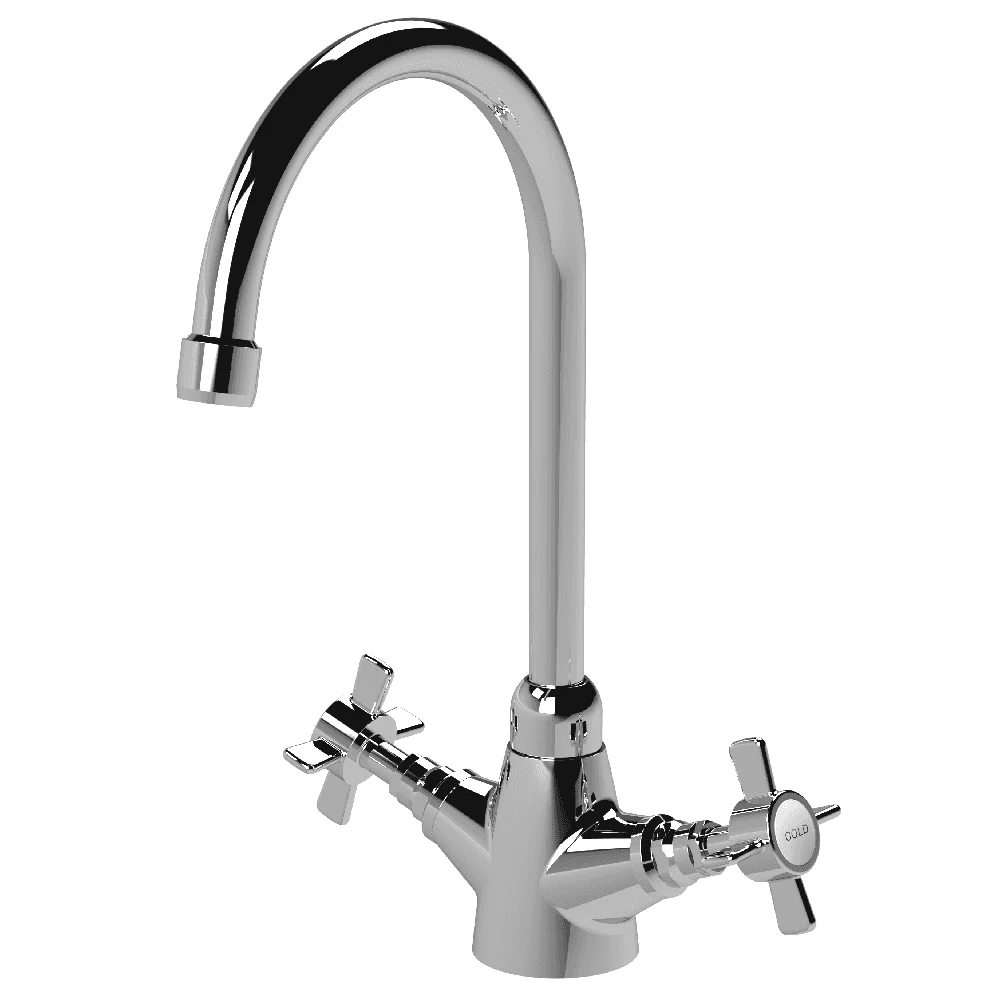 Astini Victoria Kitchen Sink Mono Mixer Tap with Chrome, Brushed Nickel, and Brushed Brass Finishes - Image 3