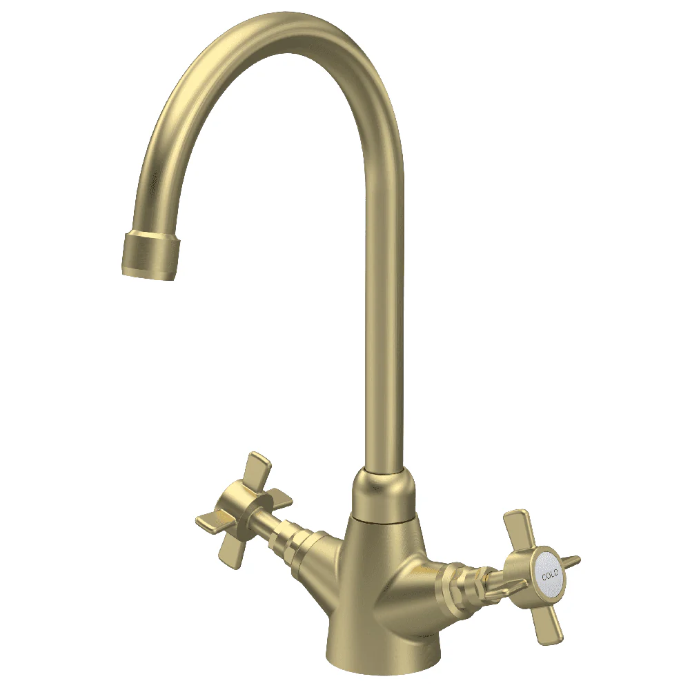 Astini Victoria Kitchen Sink Mono Mixer Tap with Chrome, Brushed Nickel, and Brushed Brass Finishes - Image 4