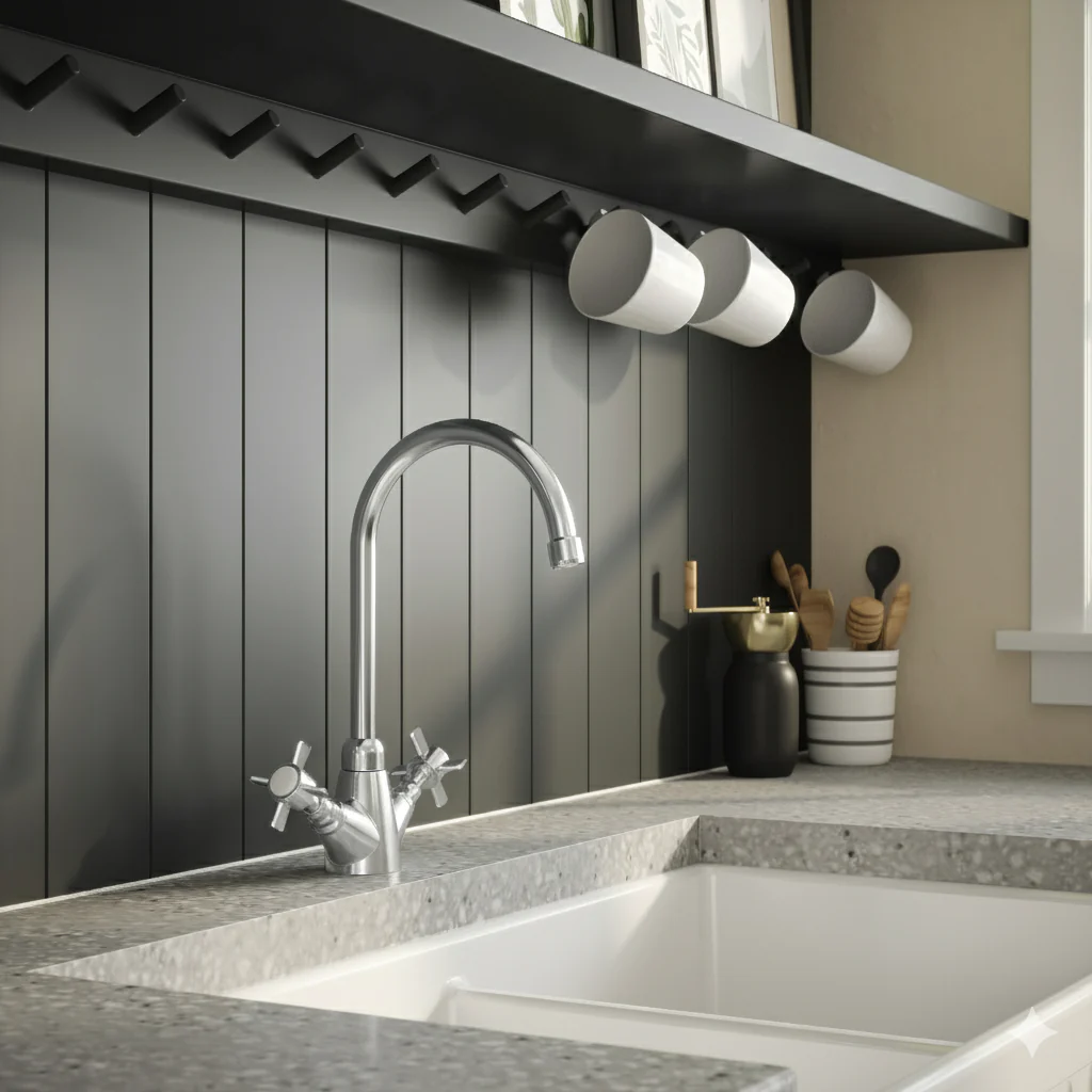 Astini Victoria Kitchen Sink Mono Mixer Tap with Chrome, Brushed Nickel, and Brushed Brass Finishes - Image 7