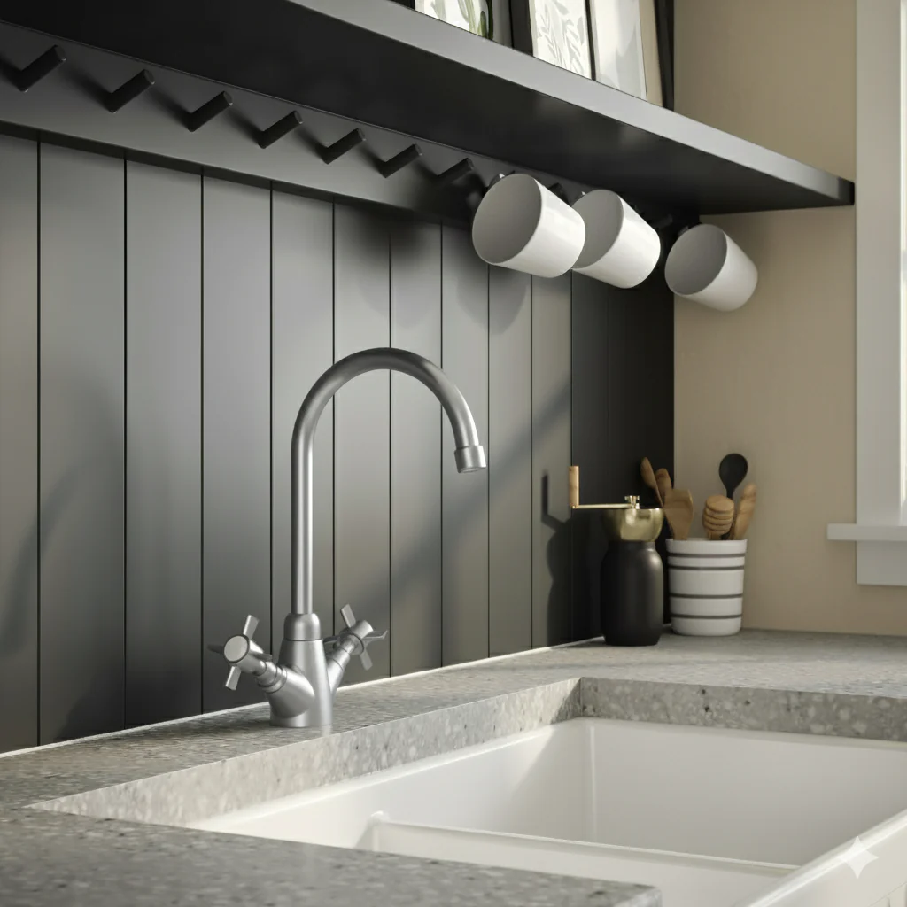 Astini Victoria Kitchen Sink Mono Mixer Tap with Chrome, Brushed Nickel, and Brushed Brass Finishes - Image 8