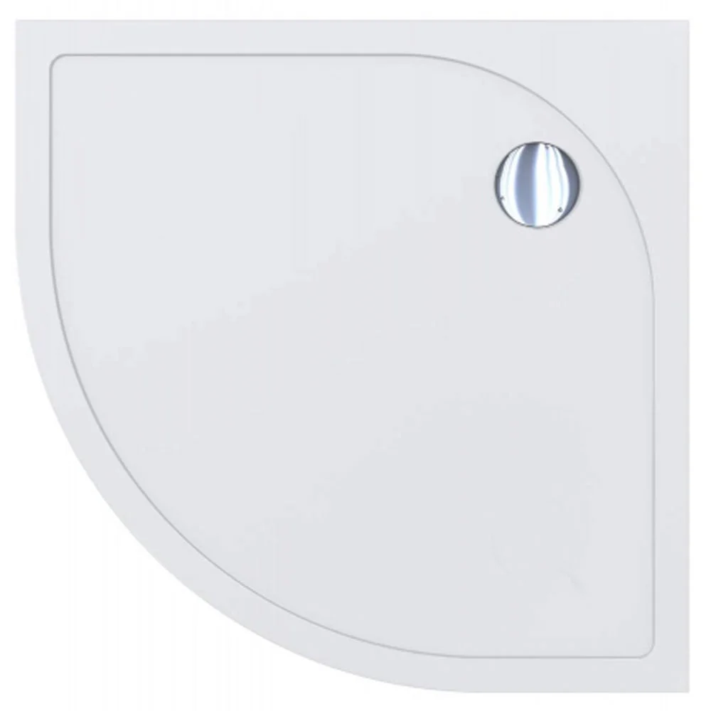 Astini White Quadrant Low Profile Shower Tray 800x800mm - Image 2