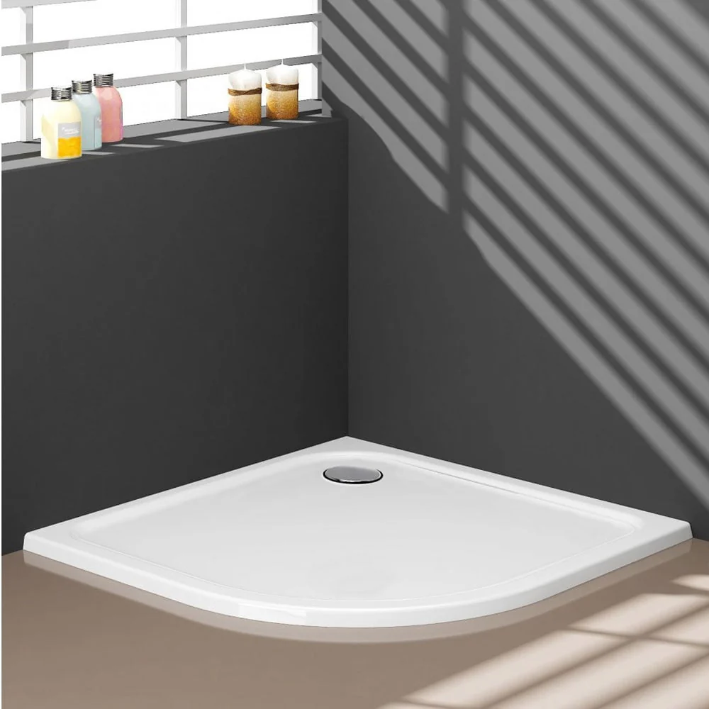 Astini White Quadrant Low Profile Shower Tray 900x900mm - Image 2