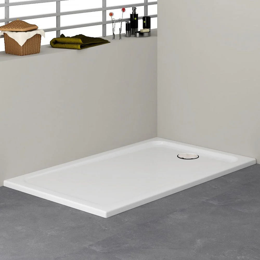 Astini White Rectangular Low Profile Shower Tray 1000x800mm