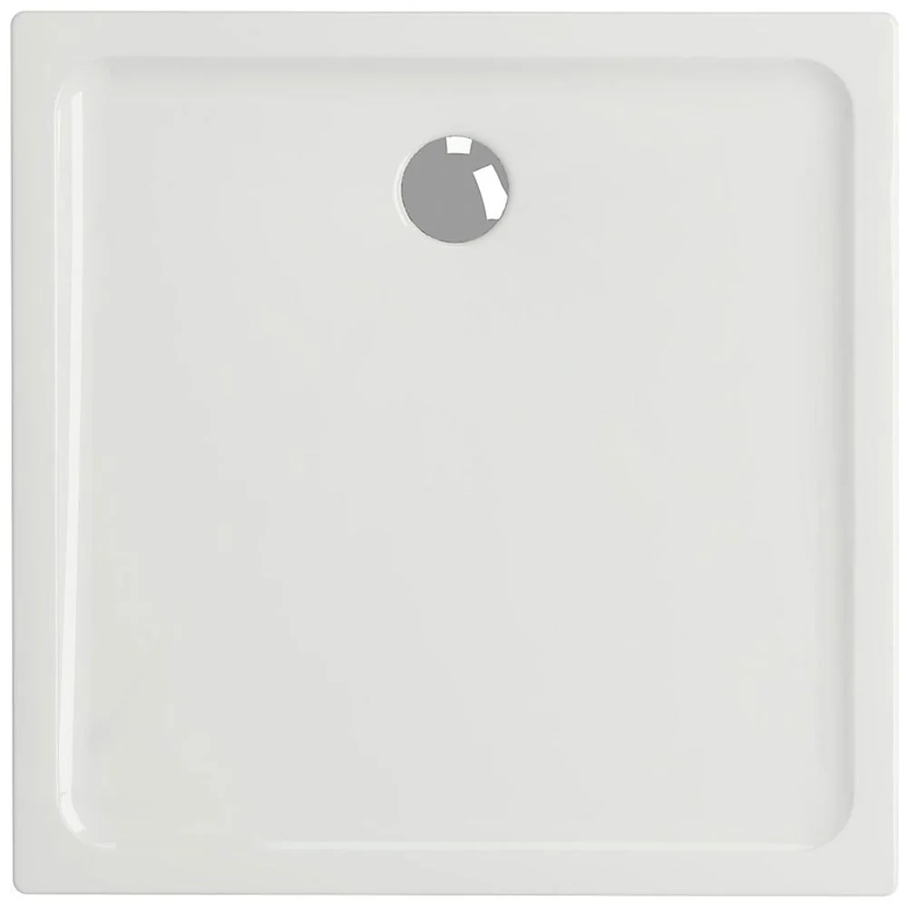 Astini White Square Low Profile Shower Tray 900x900mm