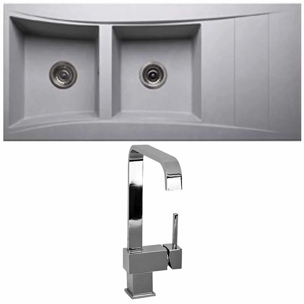 Astini Xeron 2.0 Bowl SMC Synthetic Reversible Kitchen Sink with Waste & Tap - Image 8