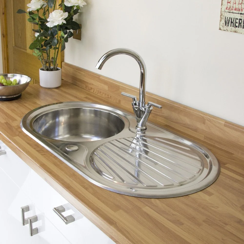 Astini Zerox 1.0 Bowl Brushed Stainless Steel Kitchen Sink & Tap - Image 5