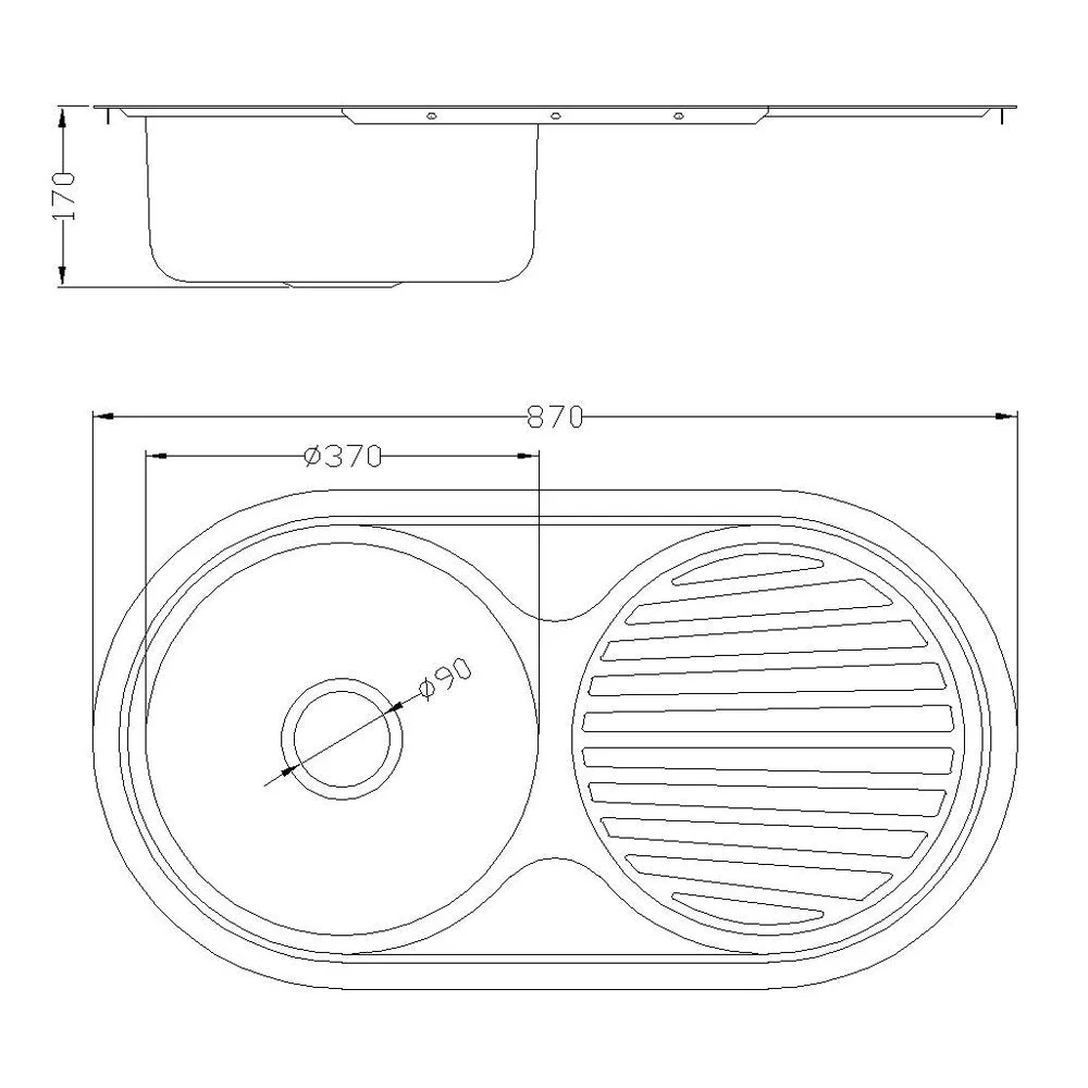 Astini Zerox 1.0 Bowl Brushed Stainless Steel Kitchen Sink & Waste AS5317 - Image 6