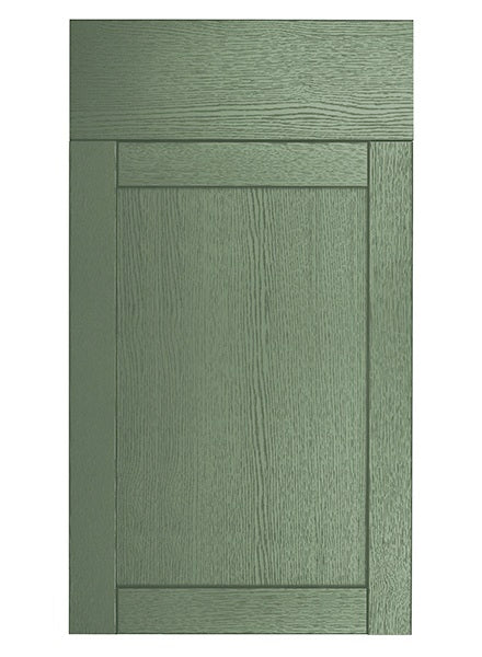 Balmoral Wood Grain 'Skinny' Shaker Reed Green Ash- Replacement Kitchen Doors (End Panel) - Image 3