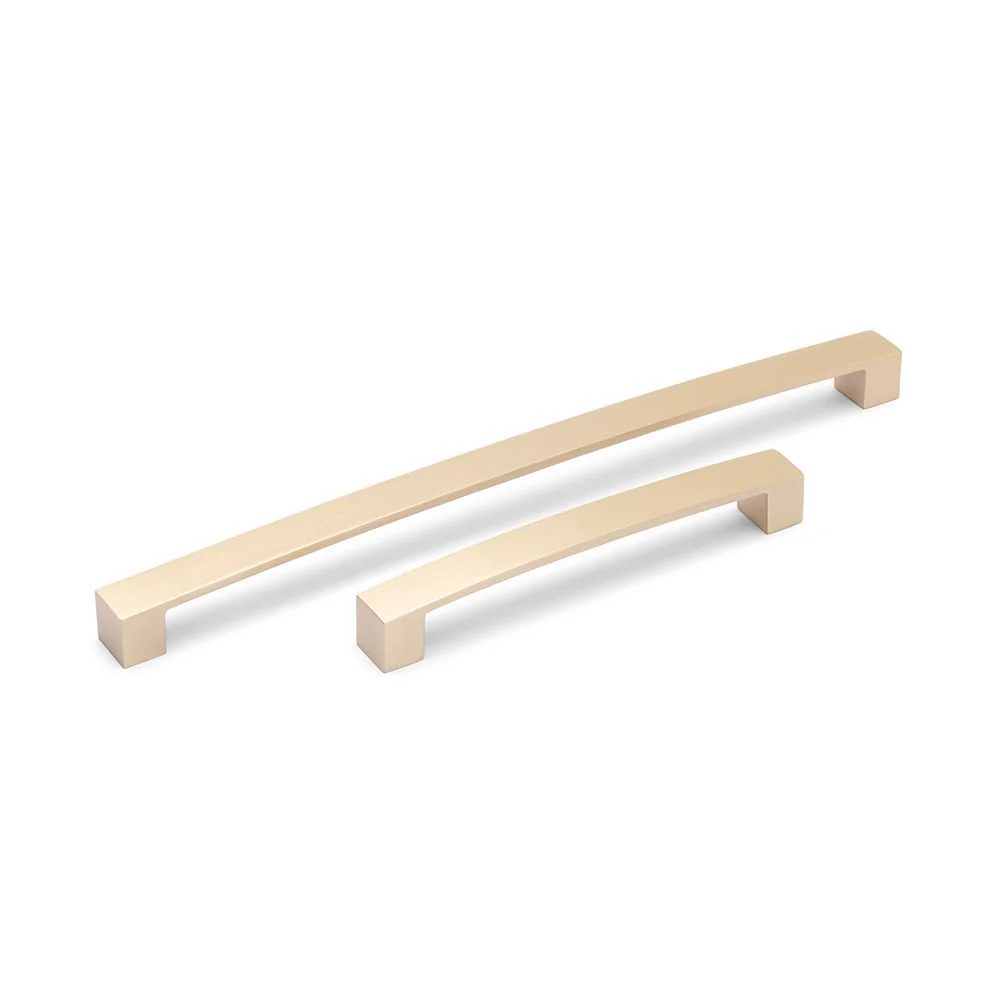 Block Bar D Handle Kitchen/Bedroom Door Handle Matt Satin Brass - Image 2