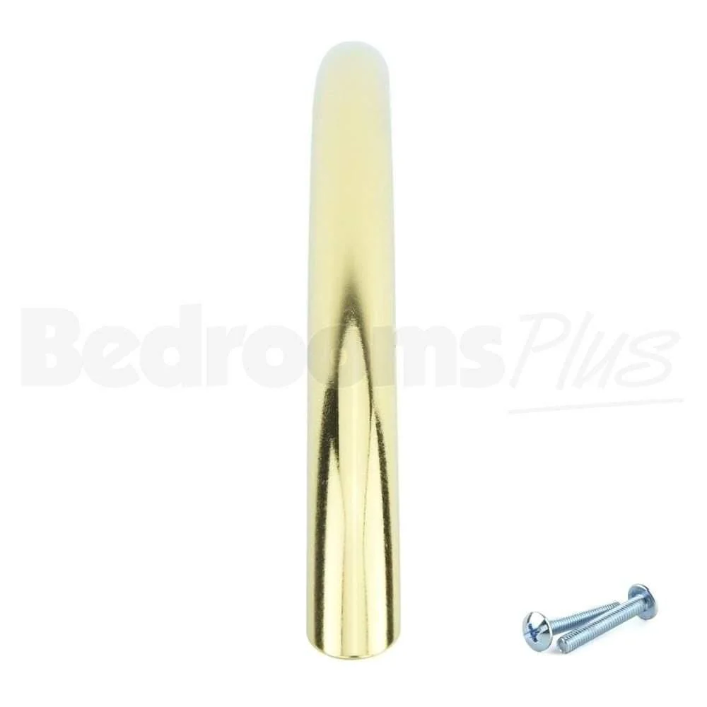 M4TEC Craignure O5 Polished Brass Bow Cupboard Door Handle – 128mm Hole Centres - Image 4