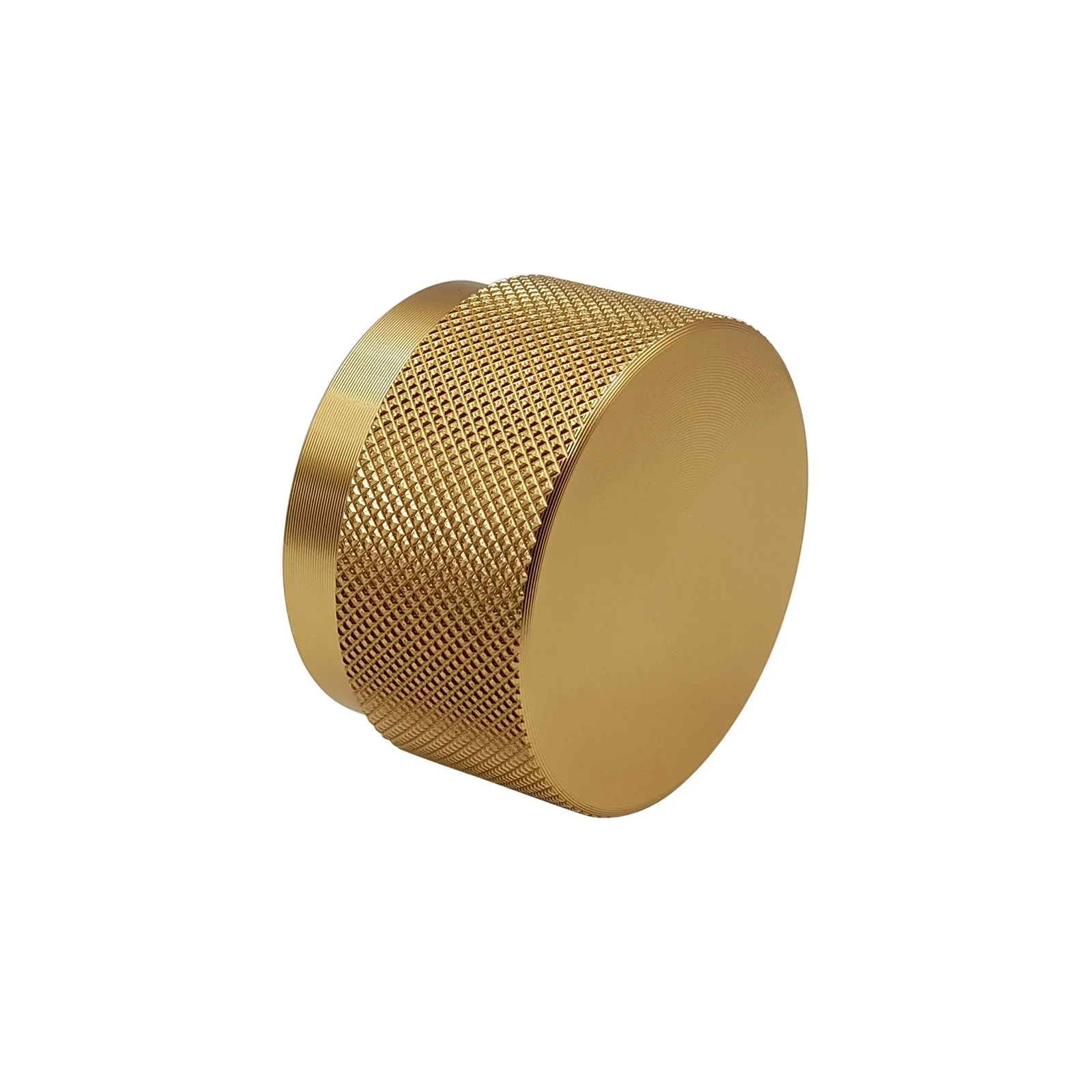 Broxburn Knurled Knob Handle Brushed Brass Door, Drawer & Cupboard - Image 2