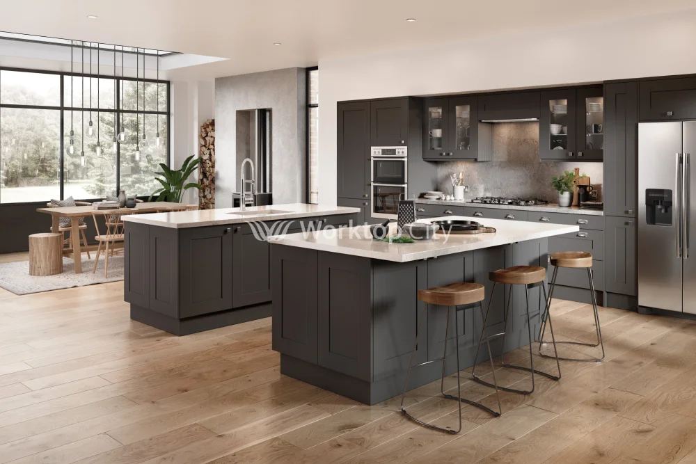 Buckingham Wood Grain Shaker Graphite- Replacement Kitchen Doors SAMPLE PRODUCTS - Image 2