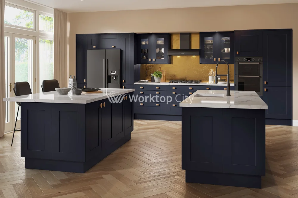 Buckingham Wood Grain Shaker Indigo- Replacement Kitchen Doors SAMPLE PRODUCTS - Image 2