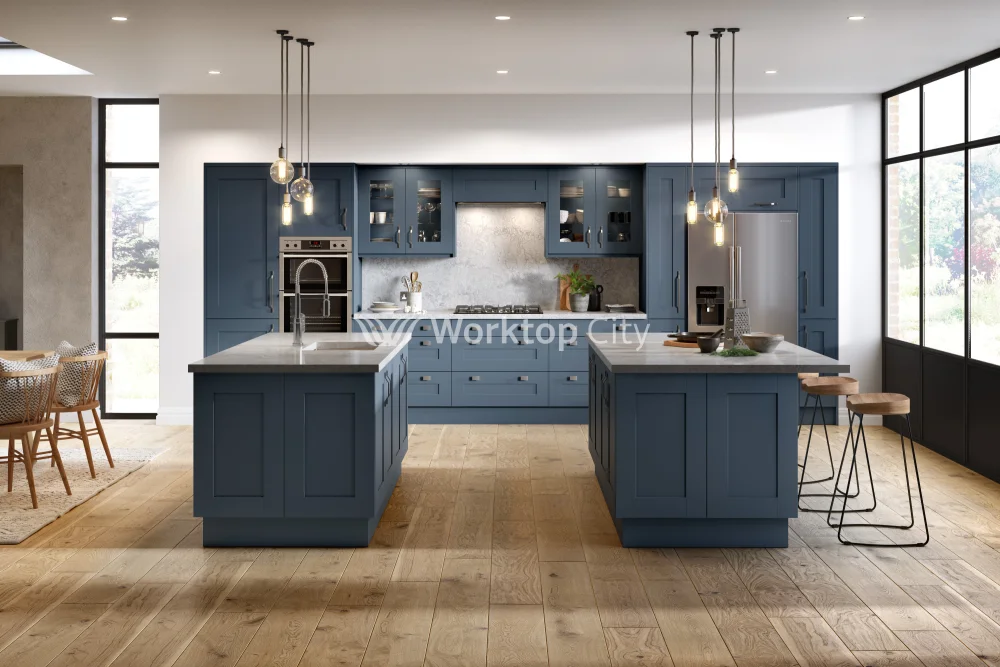Buckingham Wood Grain Shaker Navy Blue- Replacement Kitchen Doors SAMPLE PRODUCTS - Image 2