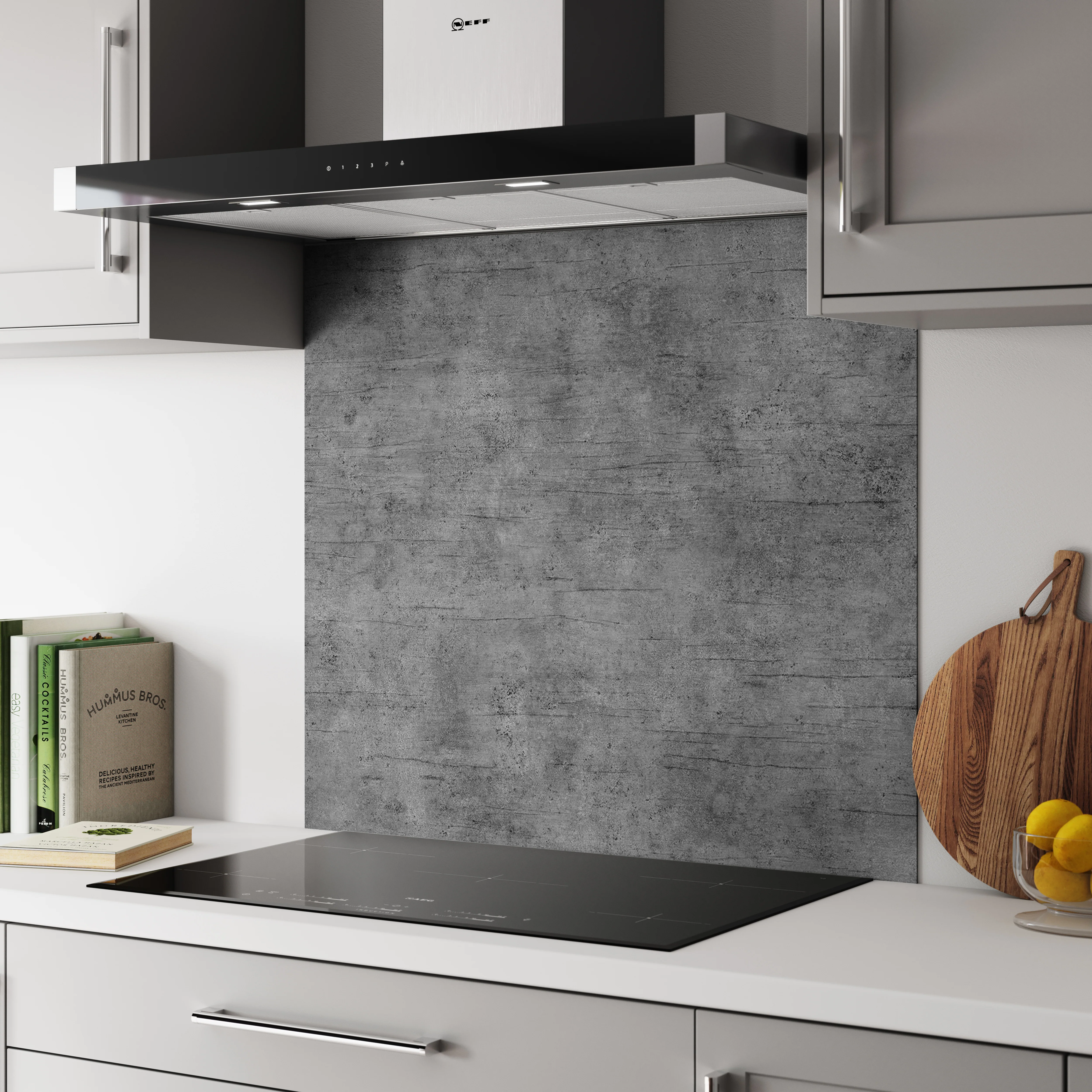 Bushboard Alloy Brooklyn Concrete Aluminium Feature Kitchen Splashback - Image 3