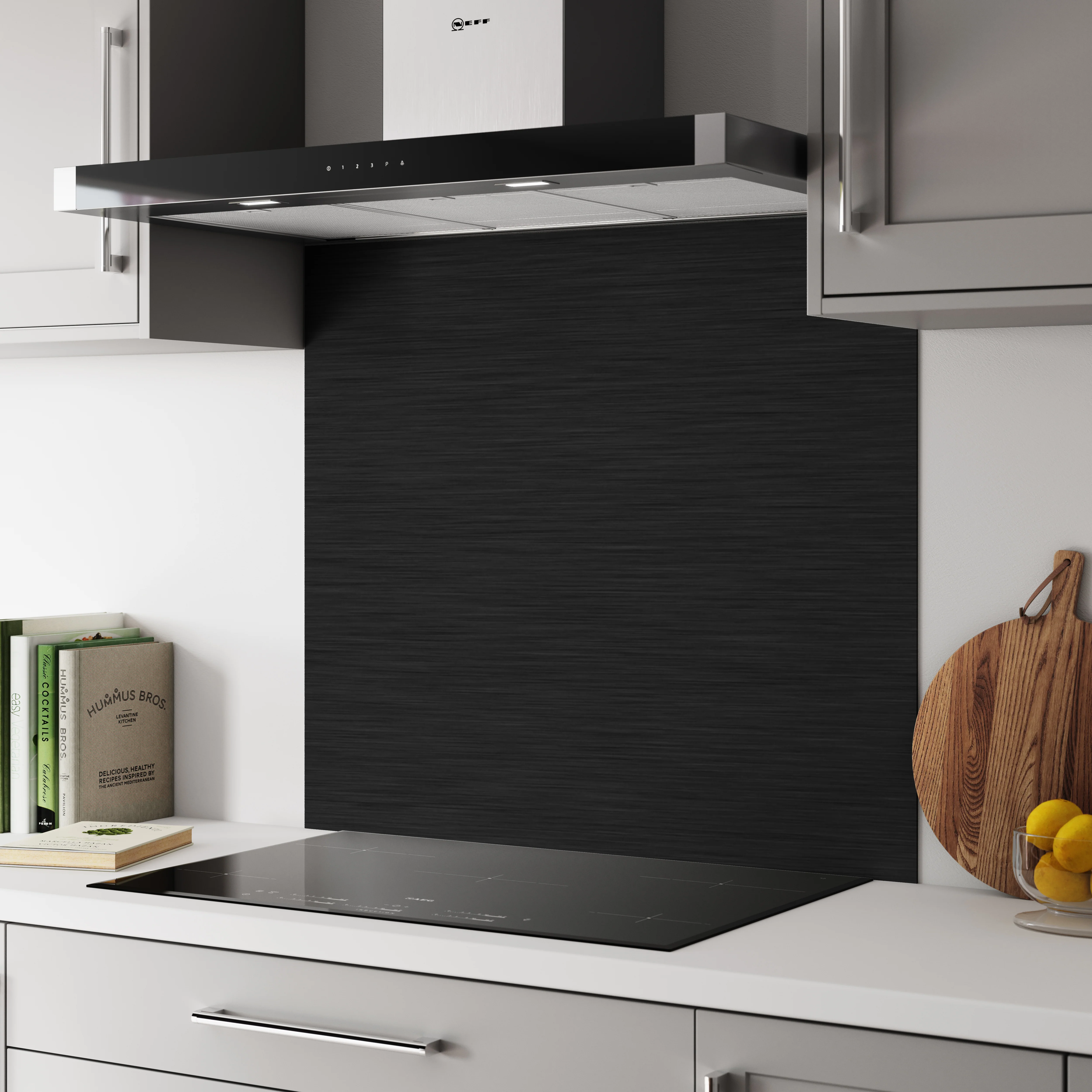 Bushboard Alloy Brushed Carbon Aluminium Feature Kitchen Splashback - Image 3